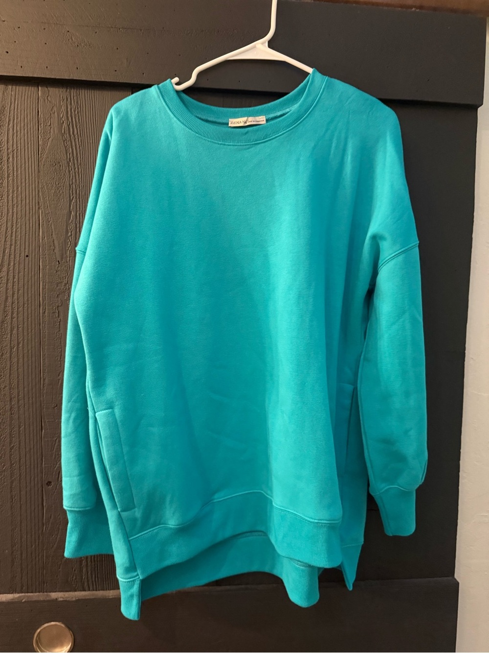 Zenana Outfitters Teal Crewneck Sweatshirt